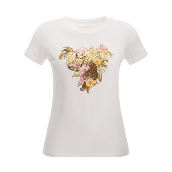 Guess Γυναικεία κοντομάνικη μπλούζα Hibiscus Logo T-Shirt